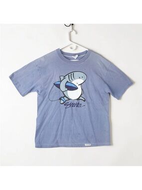 Vintage Crazy Shirt Hawaii Sharka Surf Co Tee Large Jerung Gemok Baby Blue Read